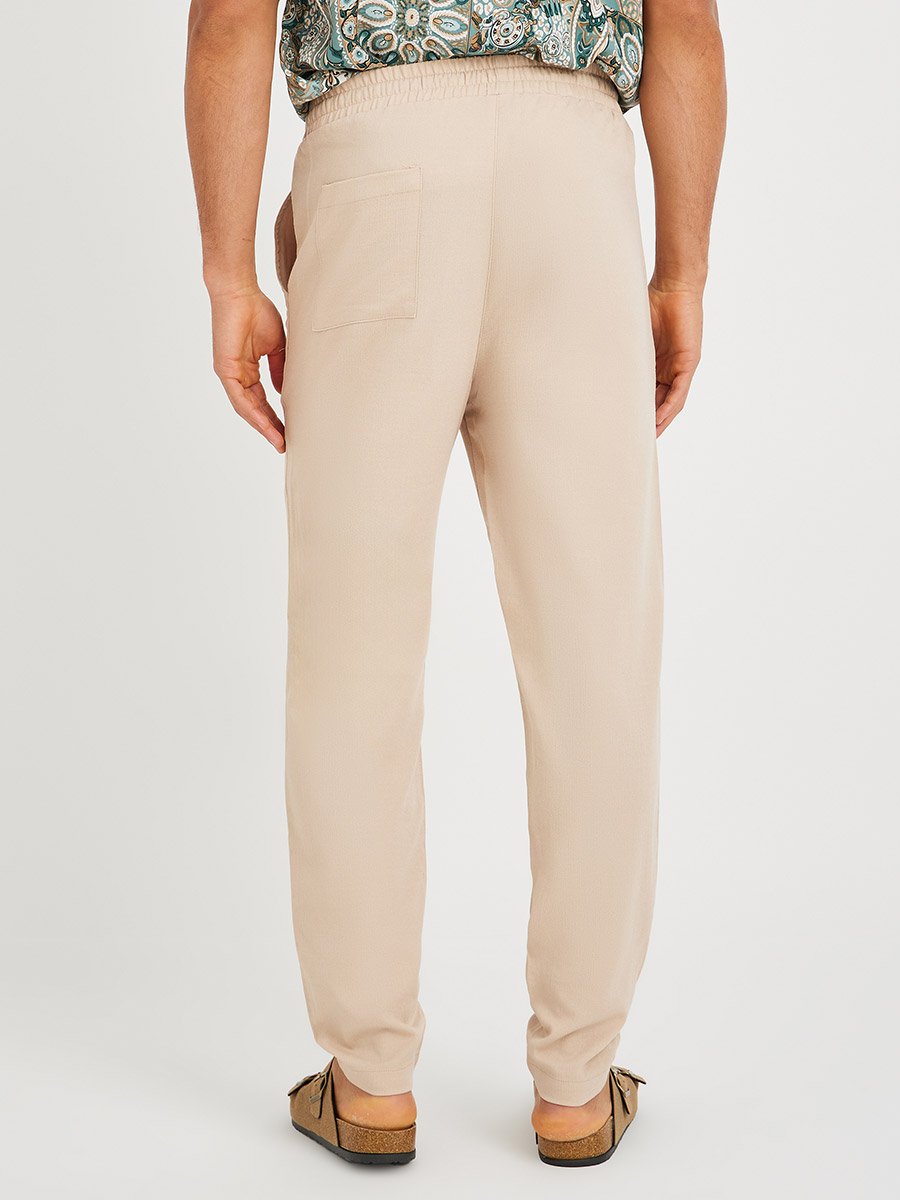 Textured Balloon Fit Trousers with Drawstring