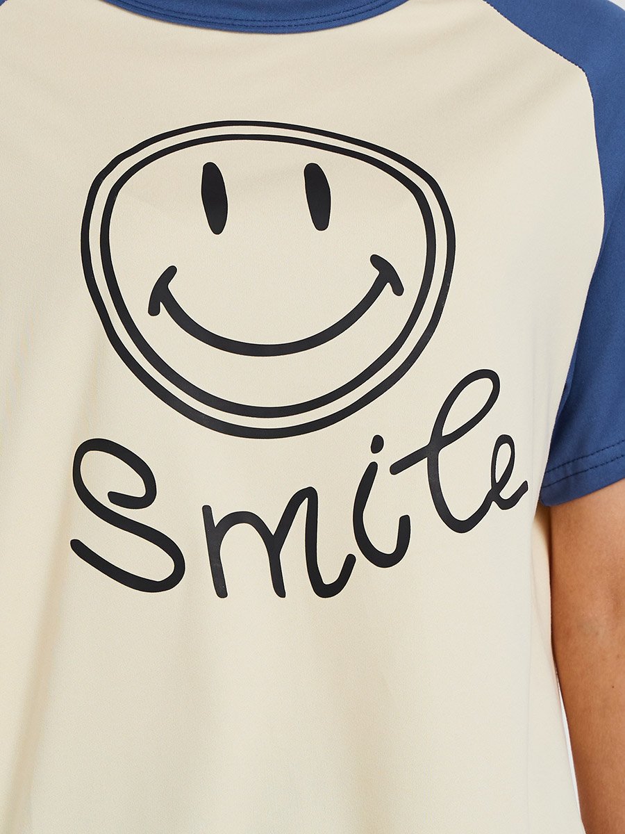Graphic Print T-Shirt and Pyjama Set