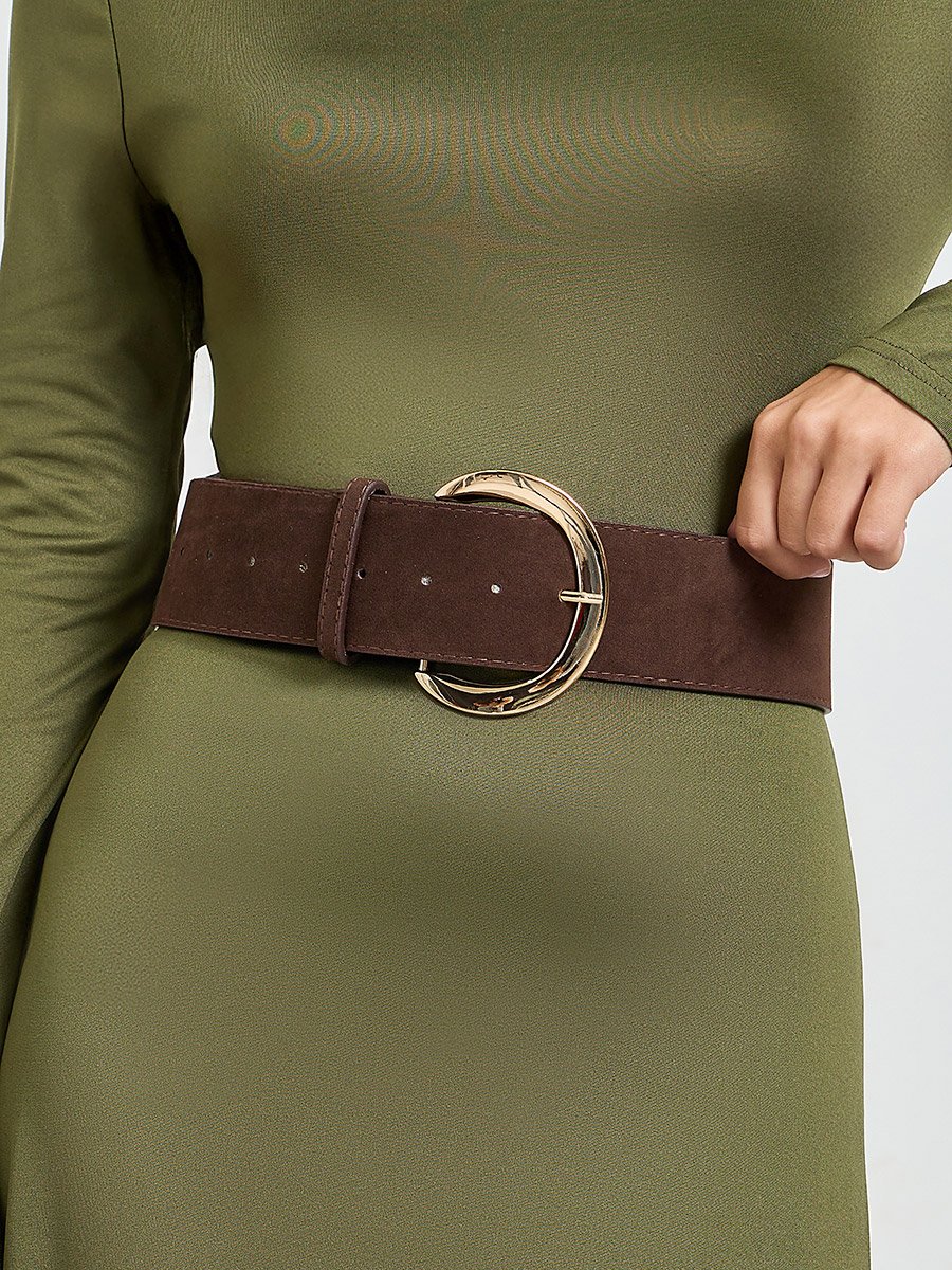 Wide Tangle Buckle Belt