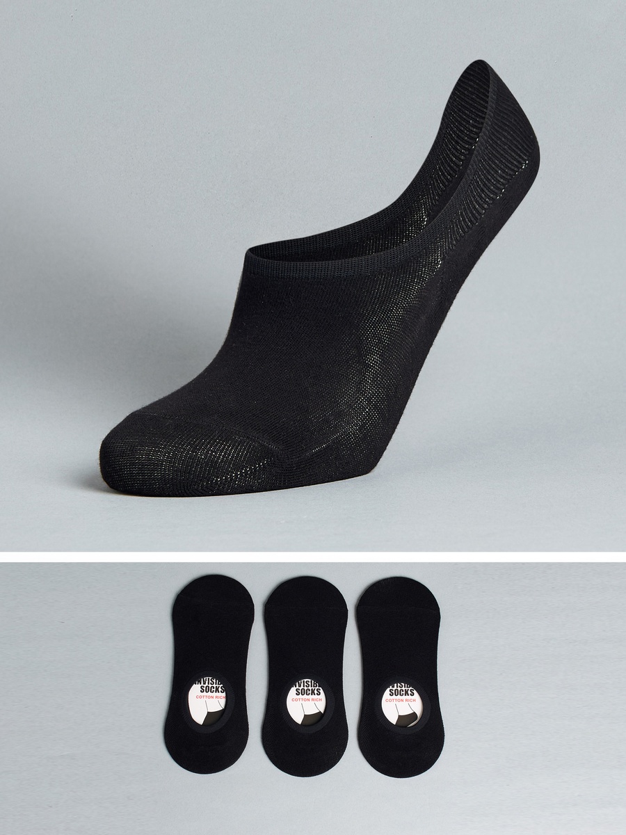 Pack of 3 - Plain No Show Socks