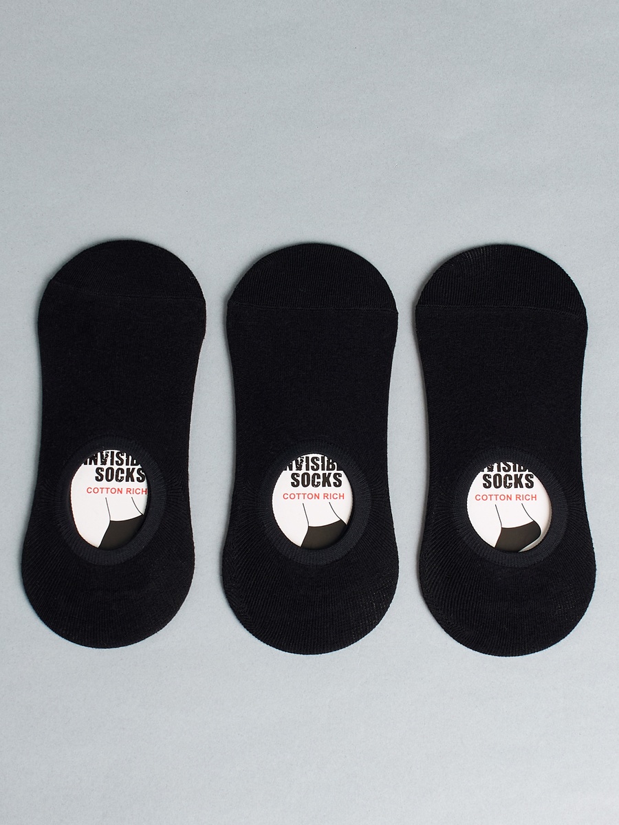 Pack of 3 - Plain No Show Socks