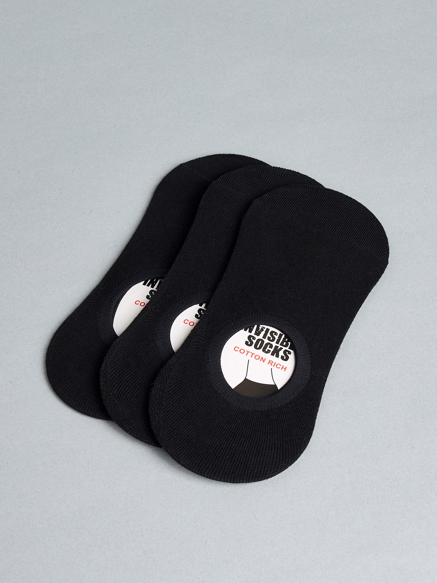 Pack of 3 - Plain No Show Socks