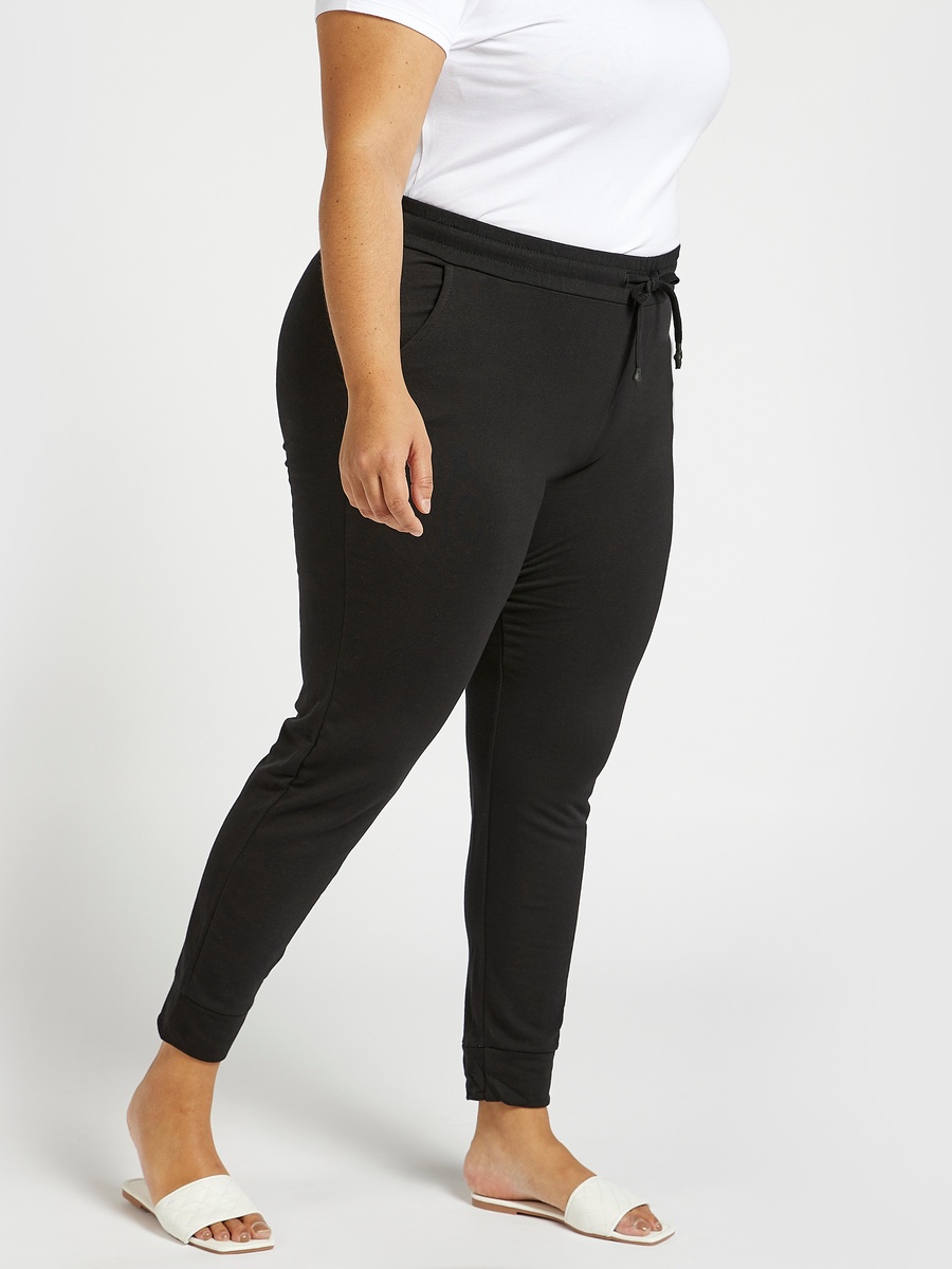 Full Length Jog Pants with Elasticised Waistband and Drawstring