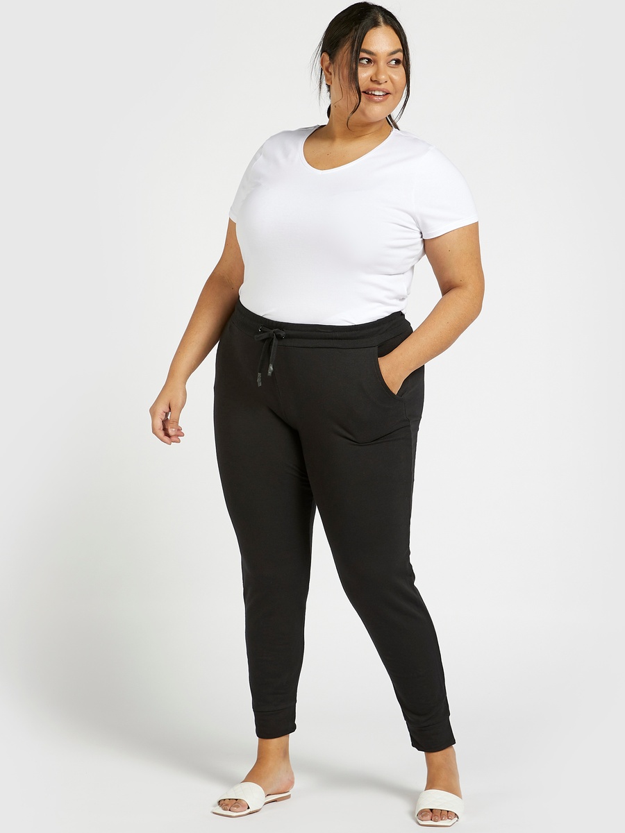 Full Length Jog Pants with Elasticised Waistband and Drawstring