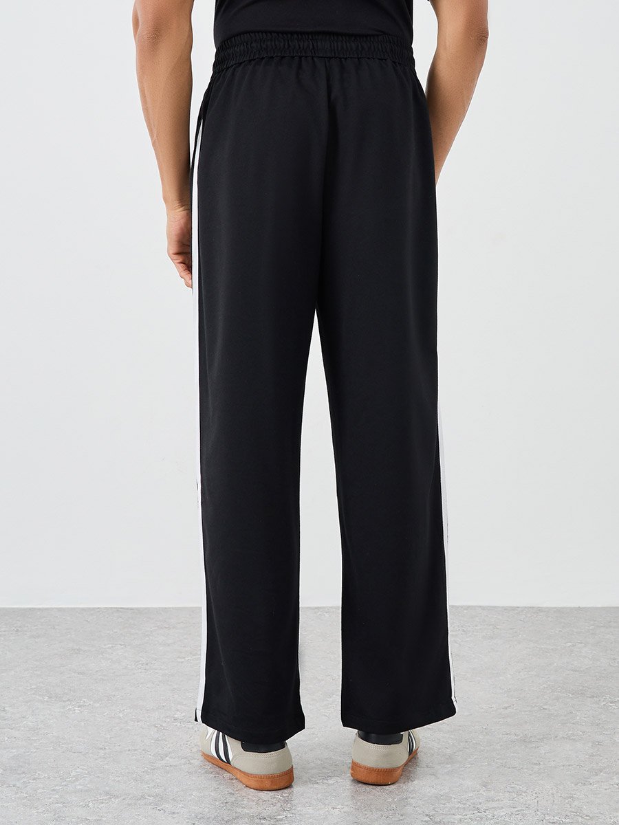 Woven Relaxed Fit Joggers with Double Side Piping