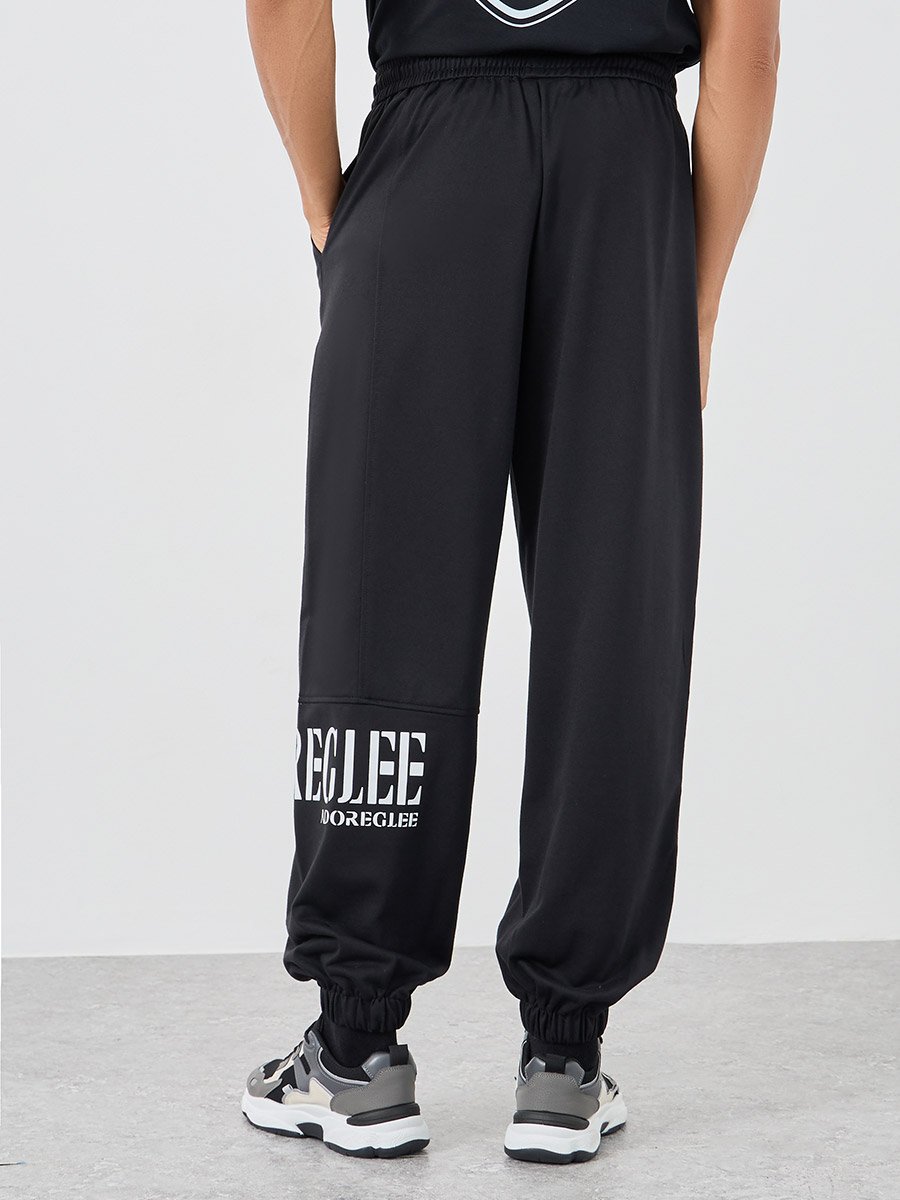 Oversized Joggers with Placement Print
