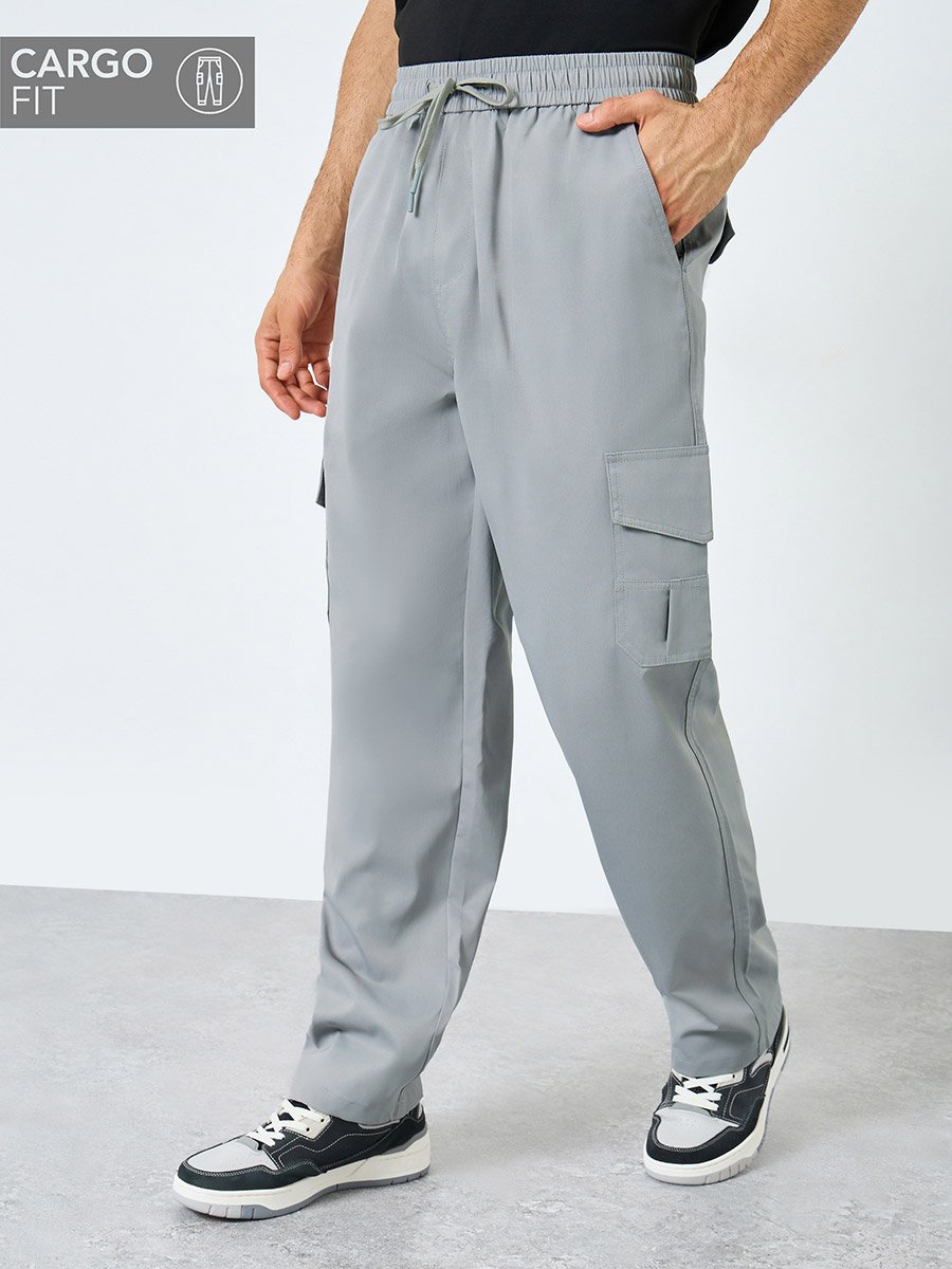 Woven Straight Fit Cargo Joggers