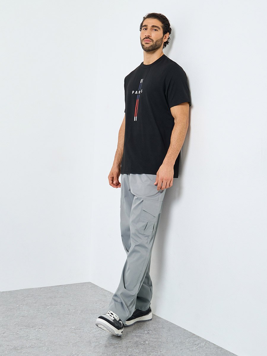 Woven Straight Fit Cargo Joggers