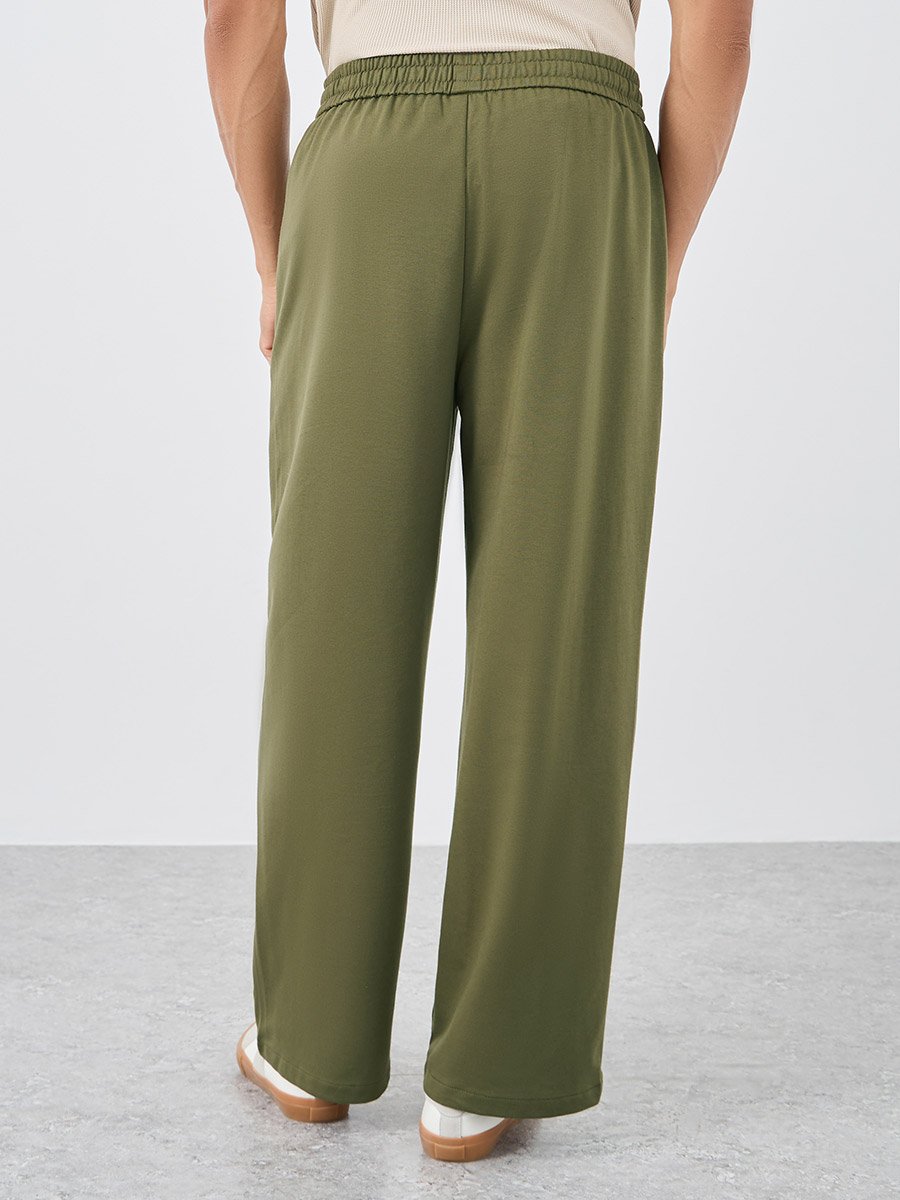 Relaxed Fit Pintuck Joggers with Drawcord