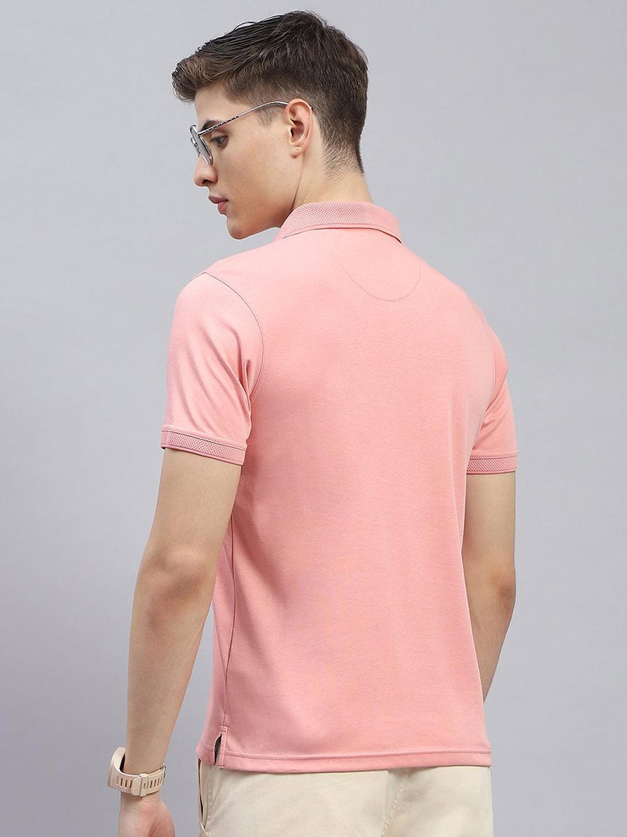 Solid Short Sleeve Regular Fit Polo T-Shirt with Pocket
