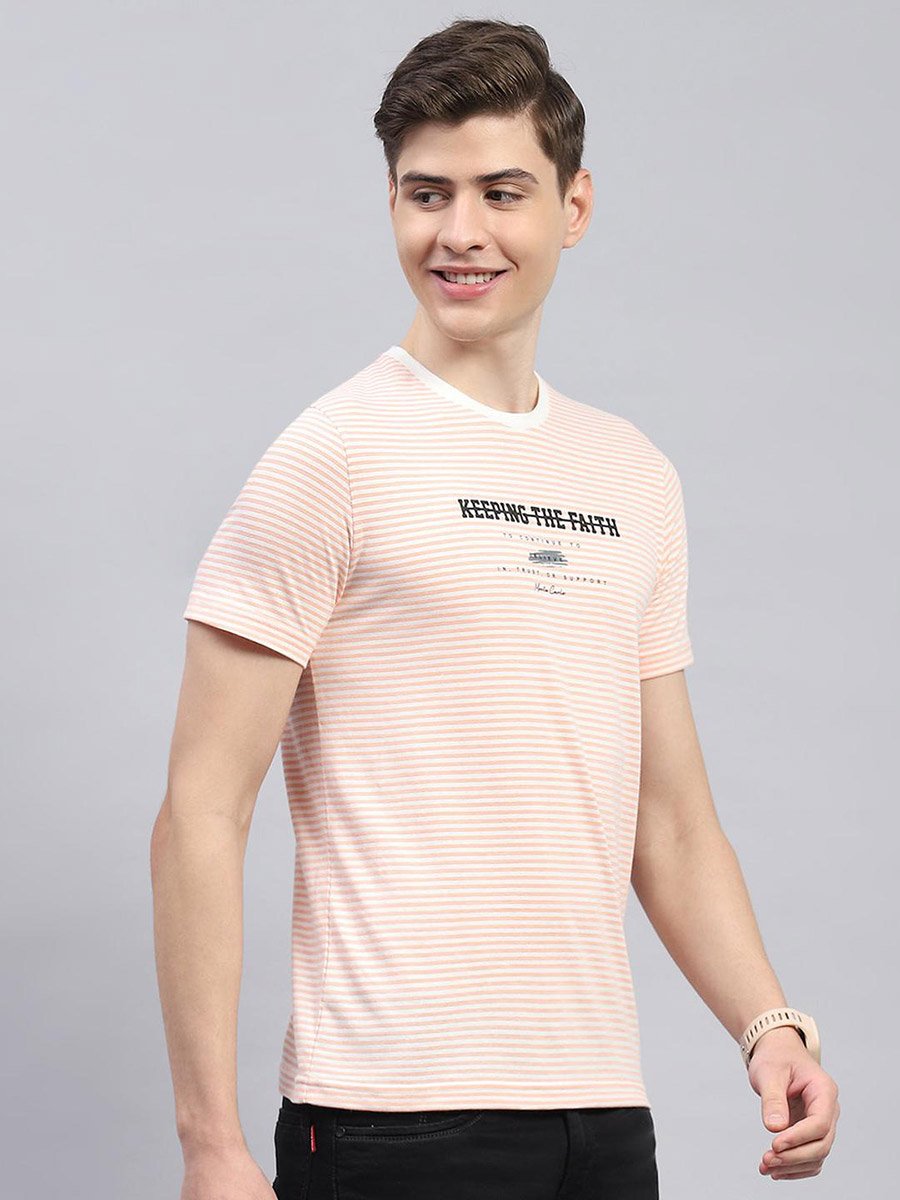 Slogan Printed Round Neck Regular Fit T-Shirt