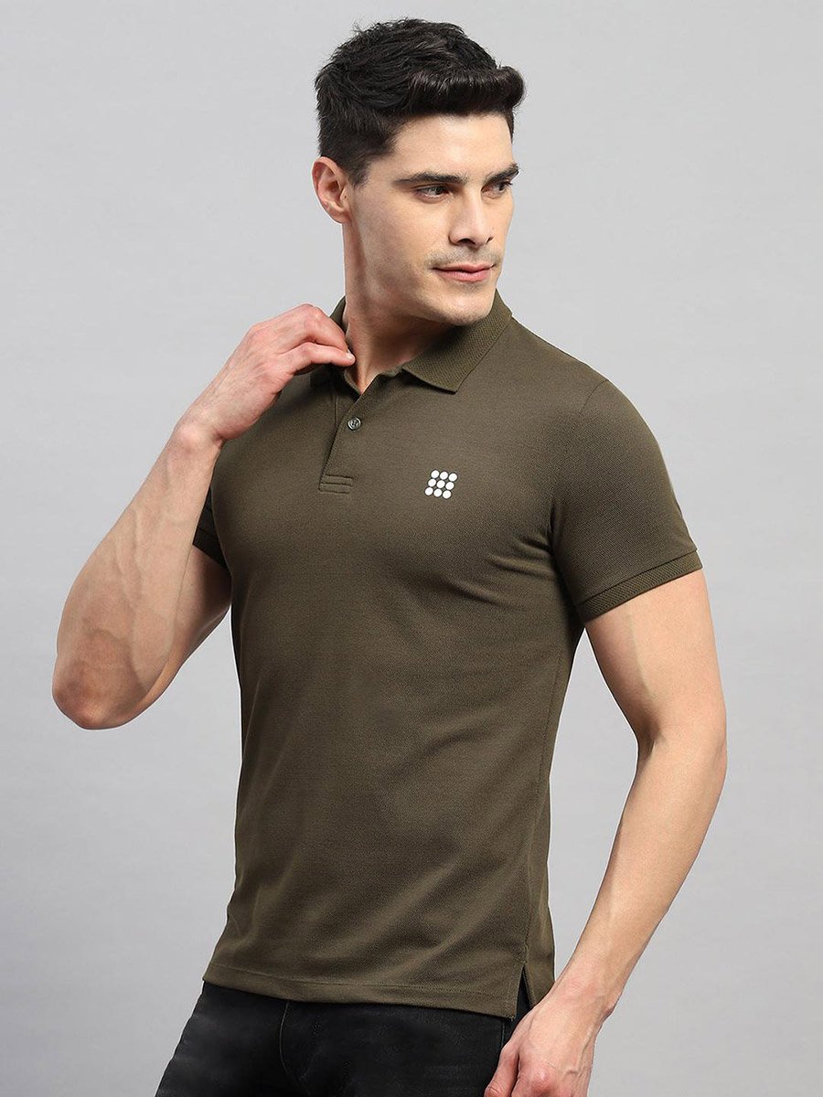 Solid Short Sleeve Regular Fit Polo T-Shirt