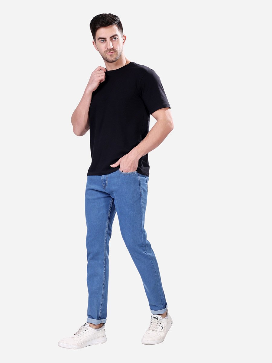 Mid Rise Plain Slim Fit Jeans