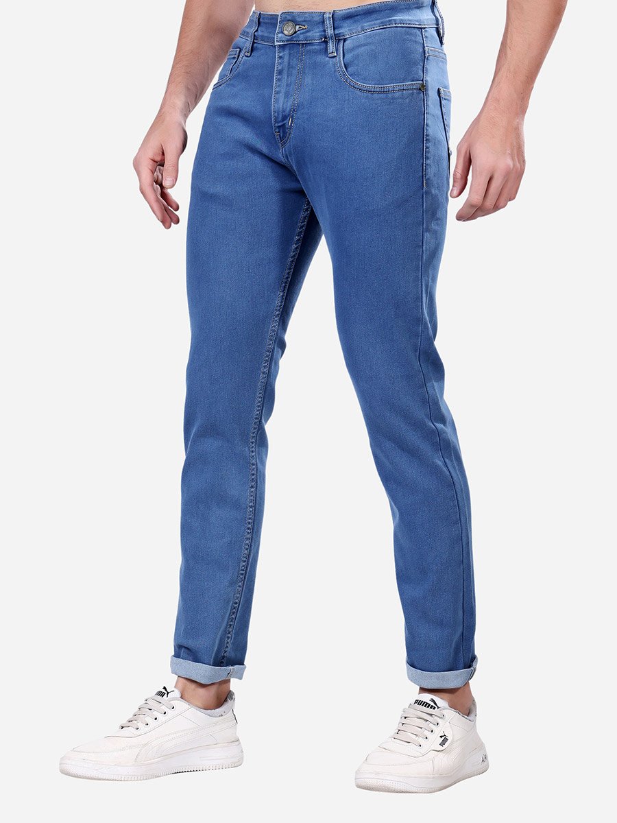Mid Rise Plain Slim Fit Jeans