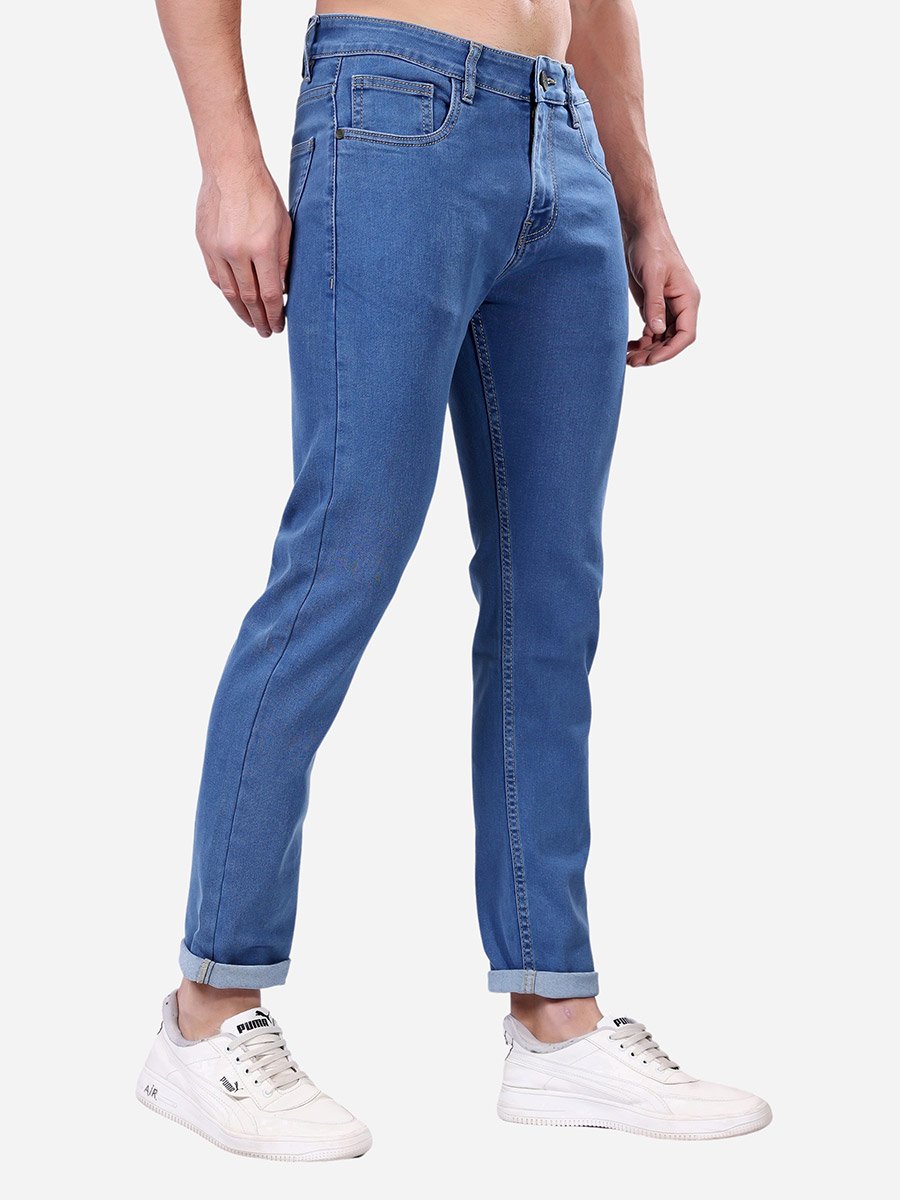 Mid Rise Plain Slim Fit Jeans