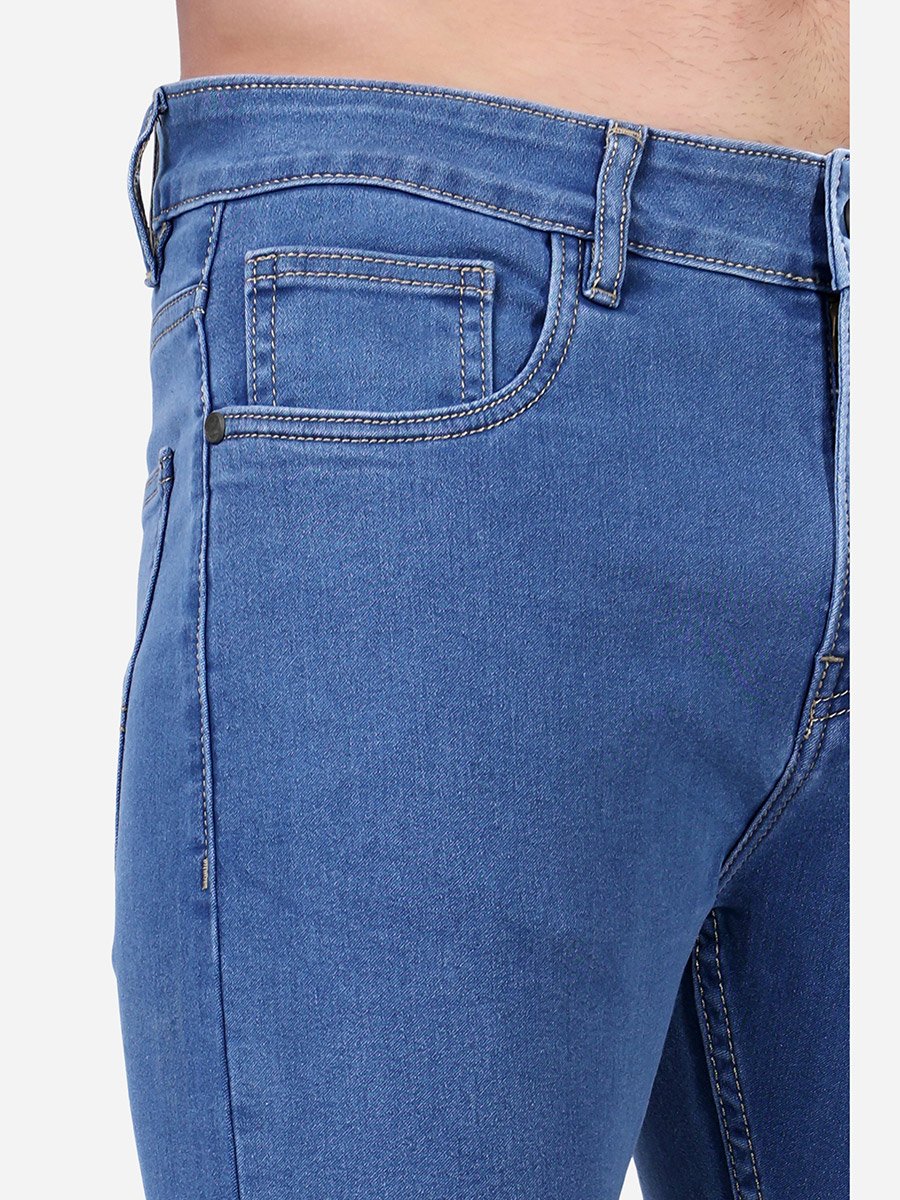 Mid Rise Plain Slim Fit Jeans