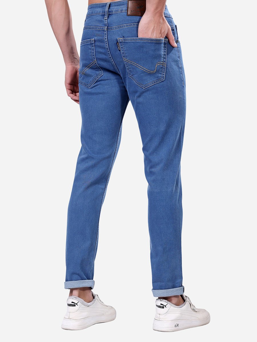 Mid Rise Plain Slim Fit Jeans