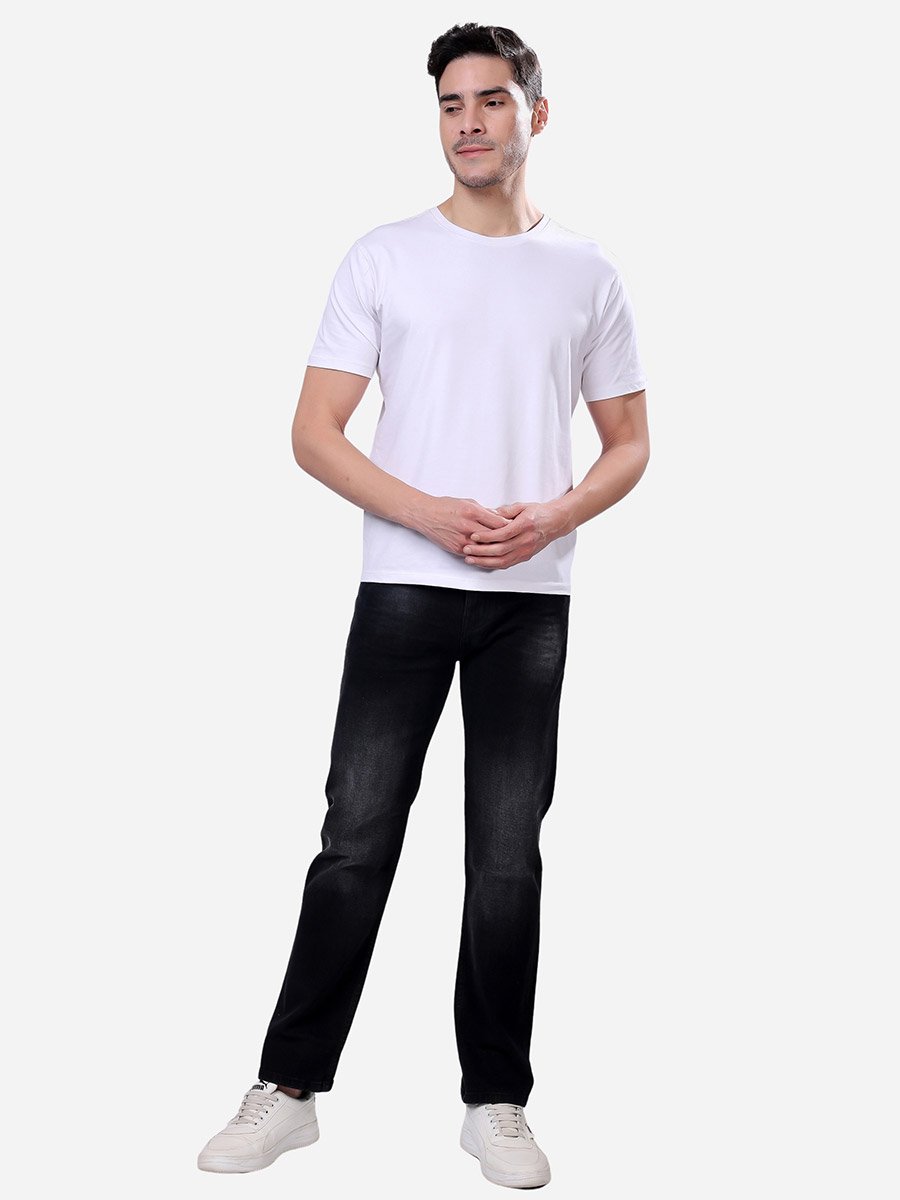 Mid Rise Faded Comfort Fit Jeans