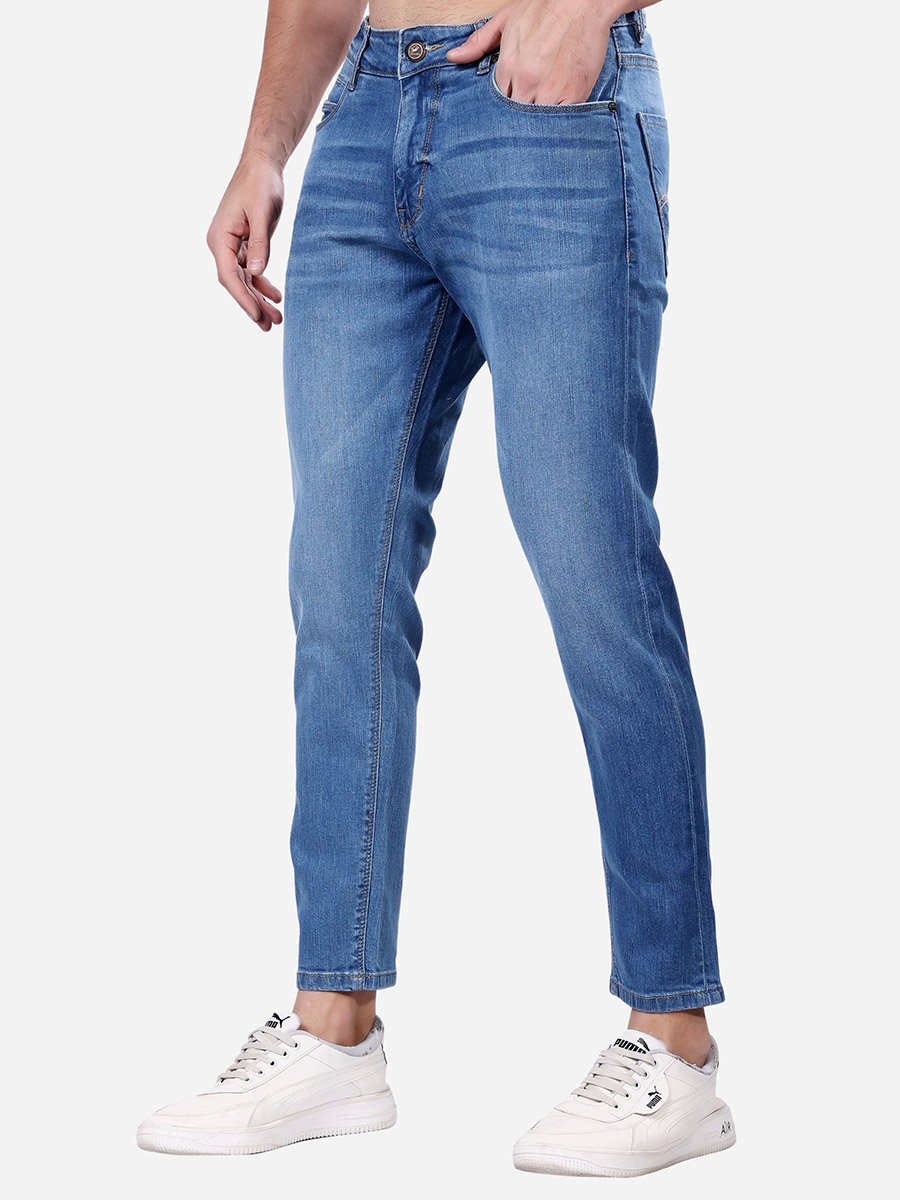 Mid Rise Whiskered Ankle Fit Jeans