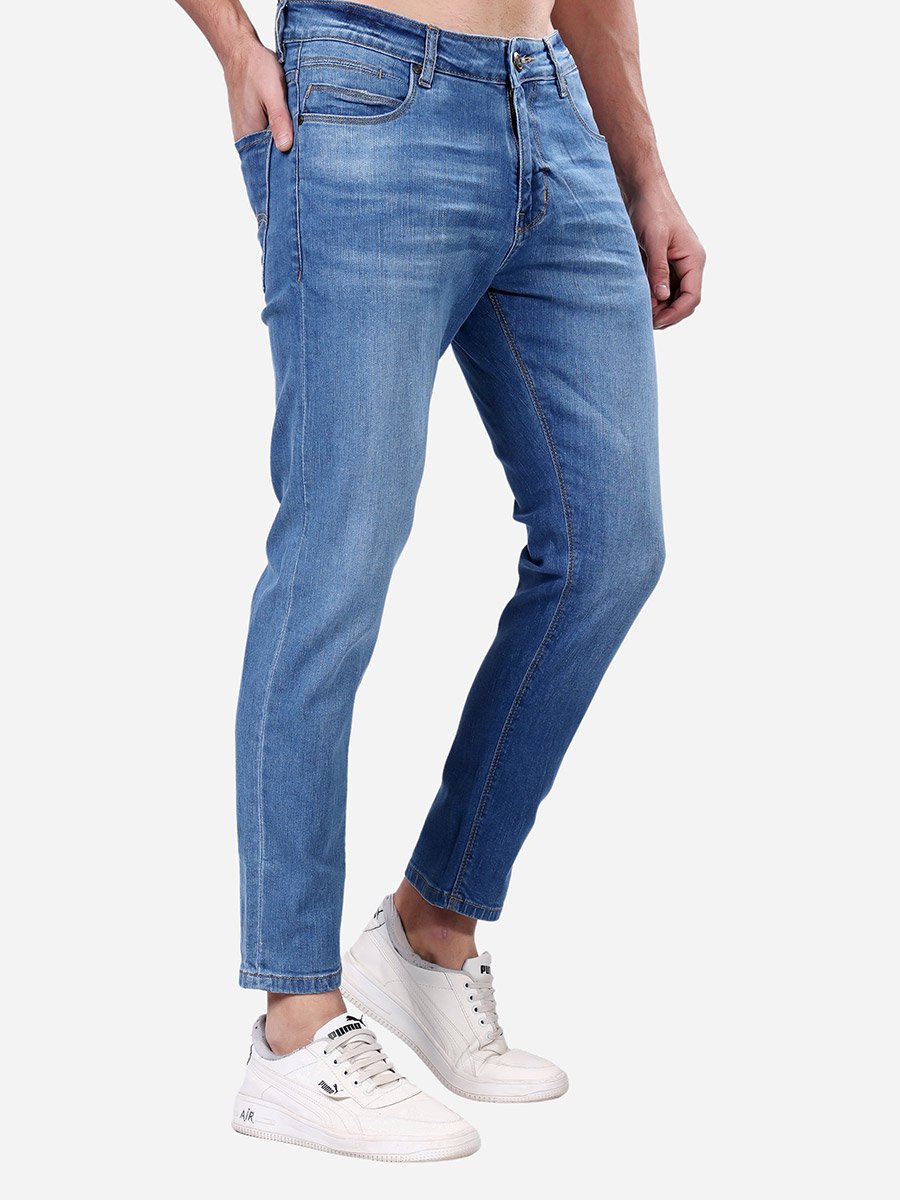 Mid Rise Whiskered Ankle Fit Jeans