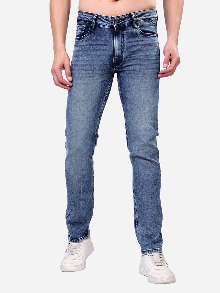 Mid Rise Slim Fit Faded Jeans