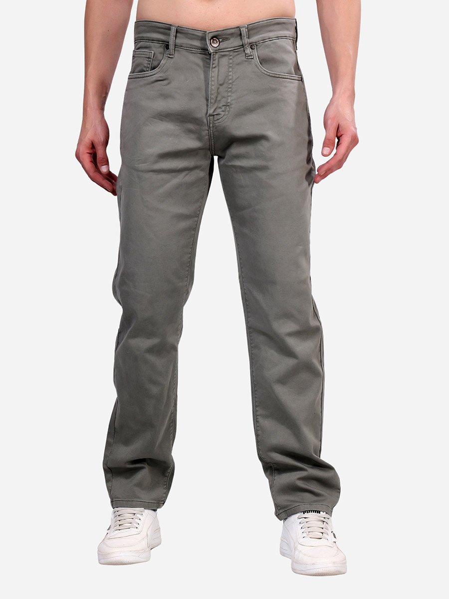 Stylox Relaxed Fit Light Grey Color Jeans