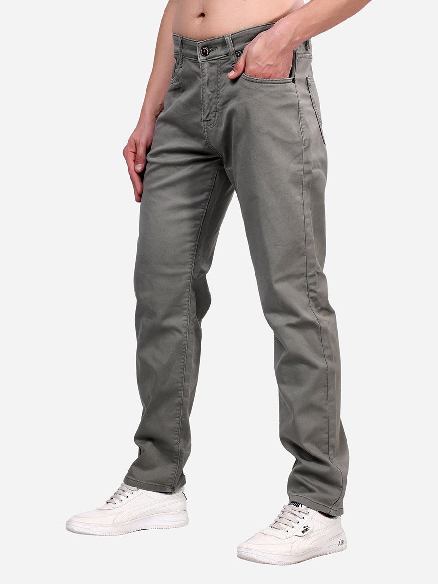 Stylox Relaxed Fit Light Grey Color Jeans