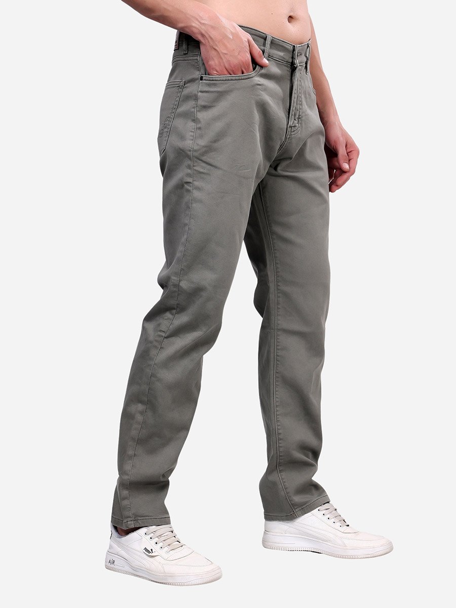 Stylox Relaxed Fit Light Grey Color Jeans