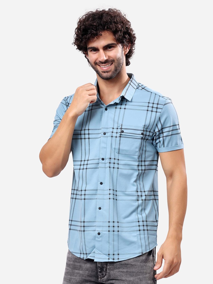 Checked Short Sleeve Regular Fit Shirt