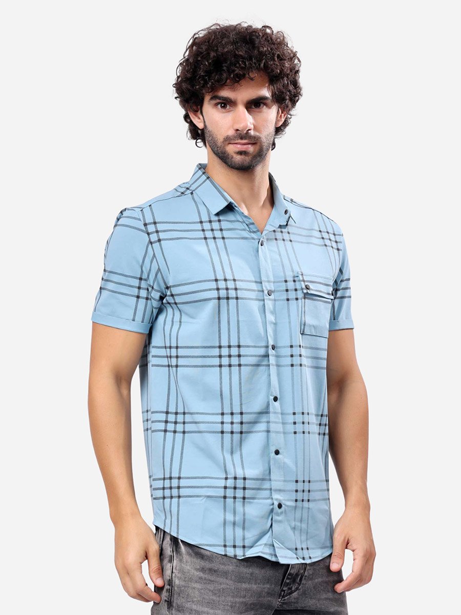 Checked Short Sleeve Regular Fit Shirt