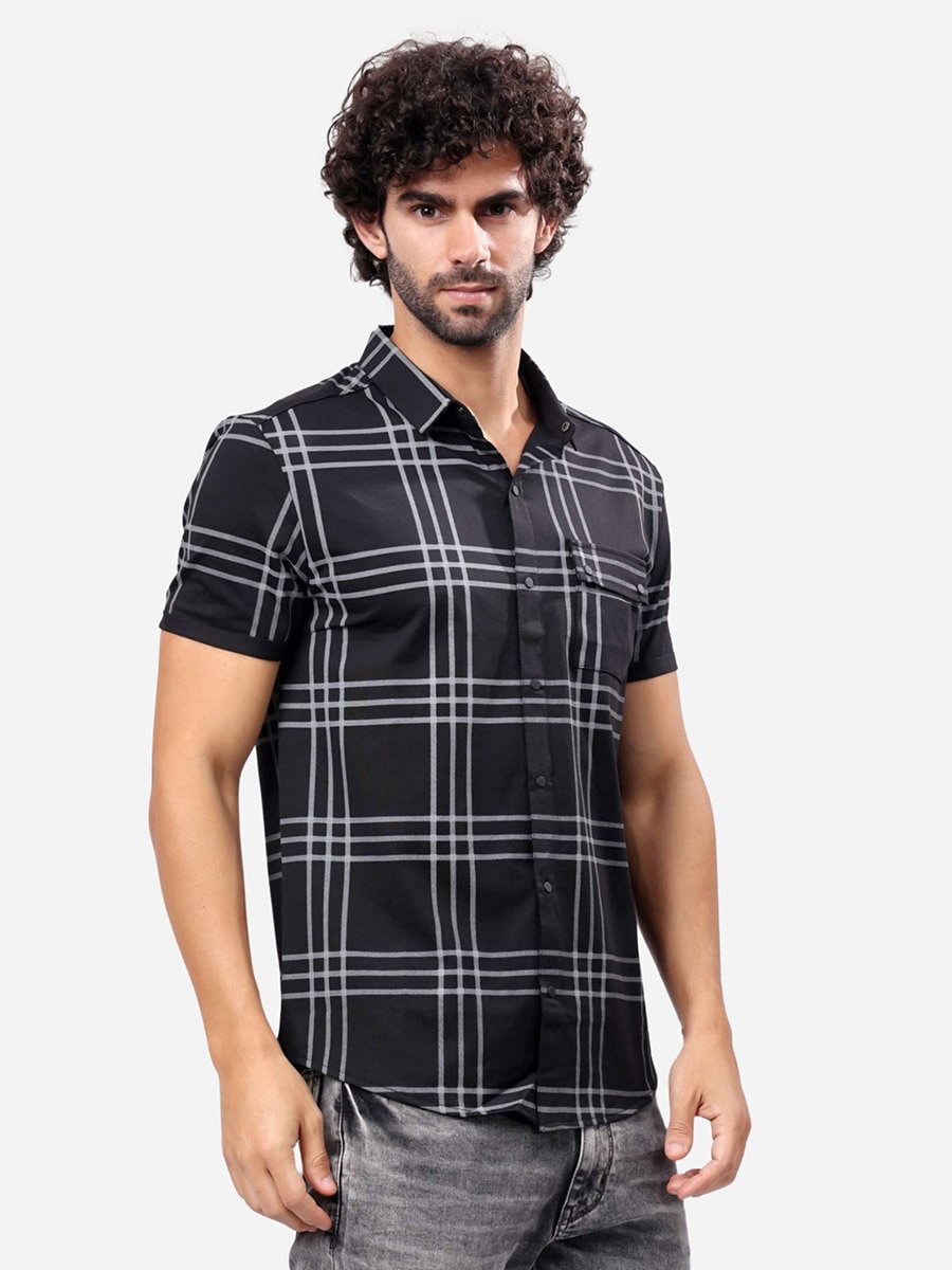 Checked Short Sleeve Regular Fit Shirt