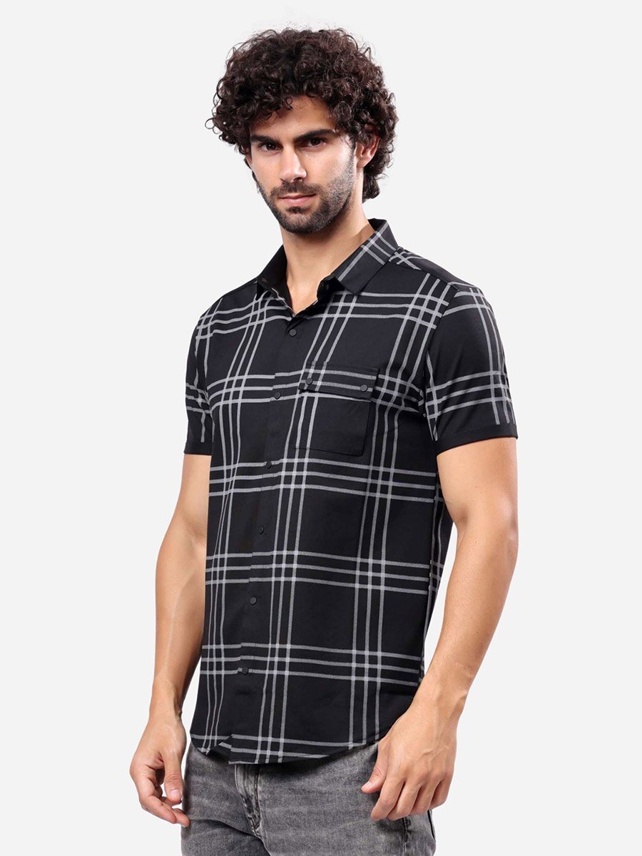 Checked Short Sleeve Regular Fit Shirt