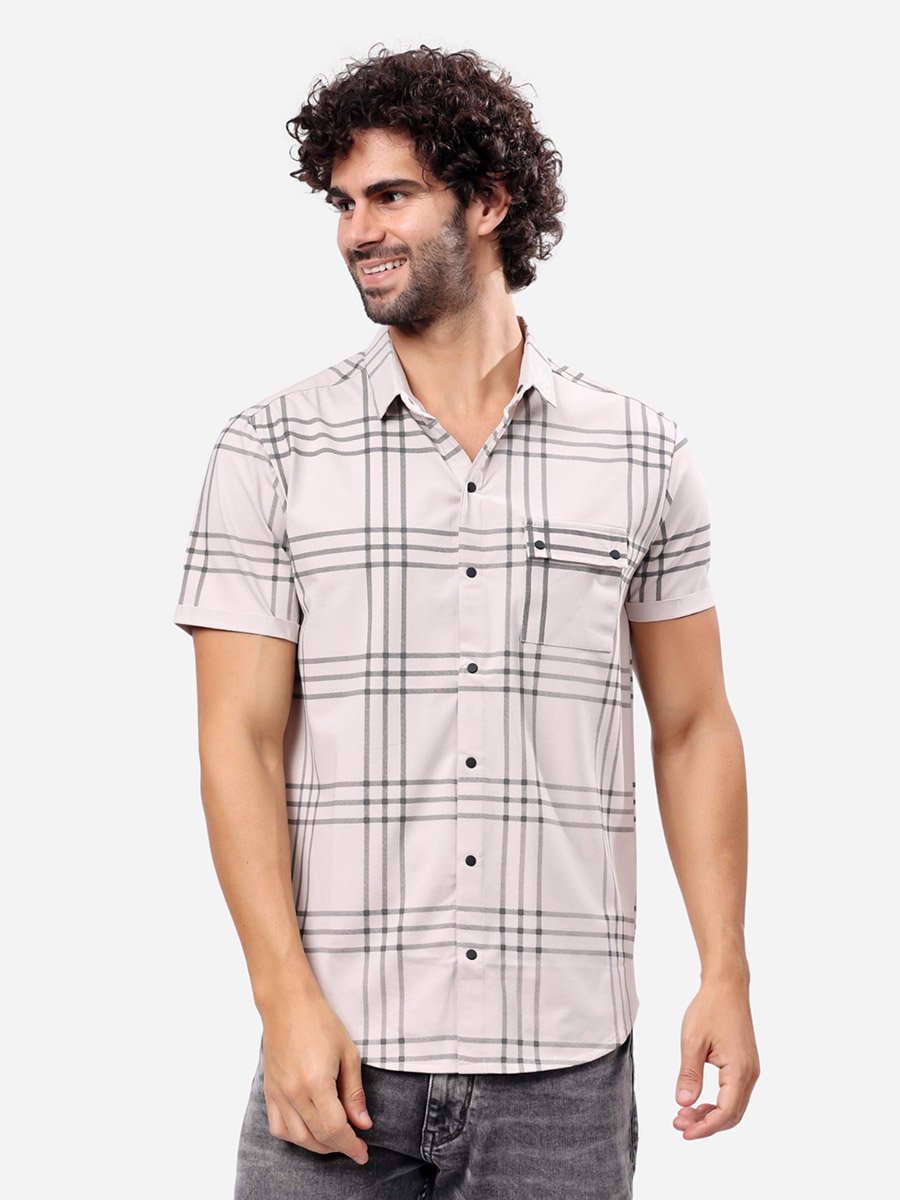 Checked Short Sleeve Regular Fit Shirt