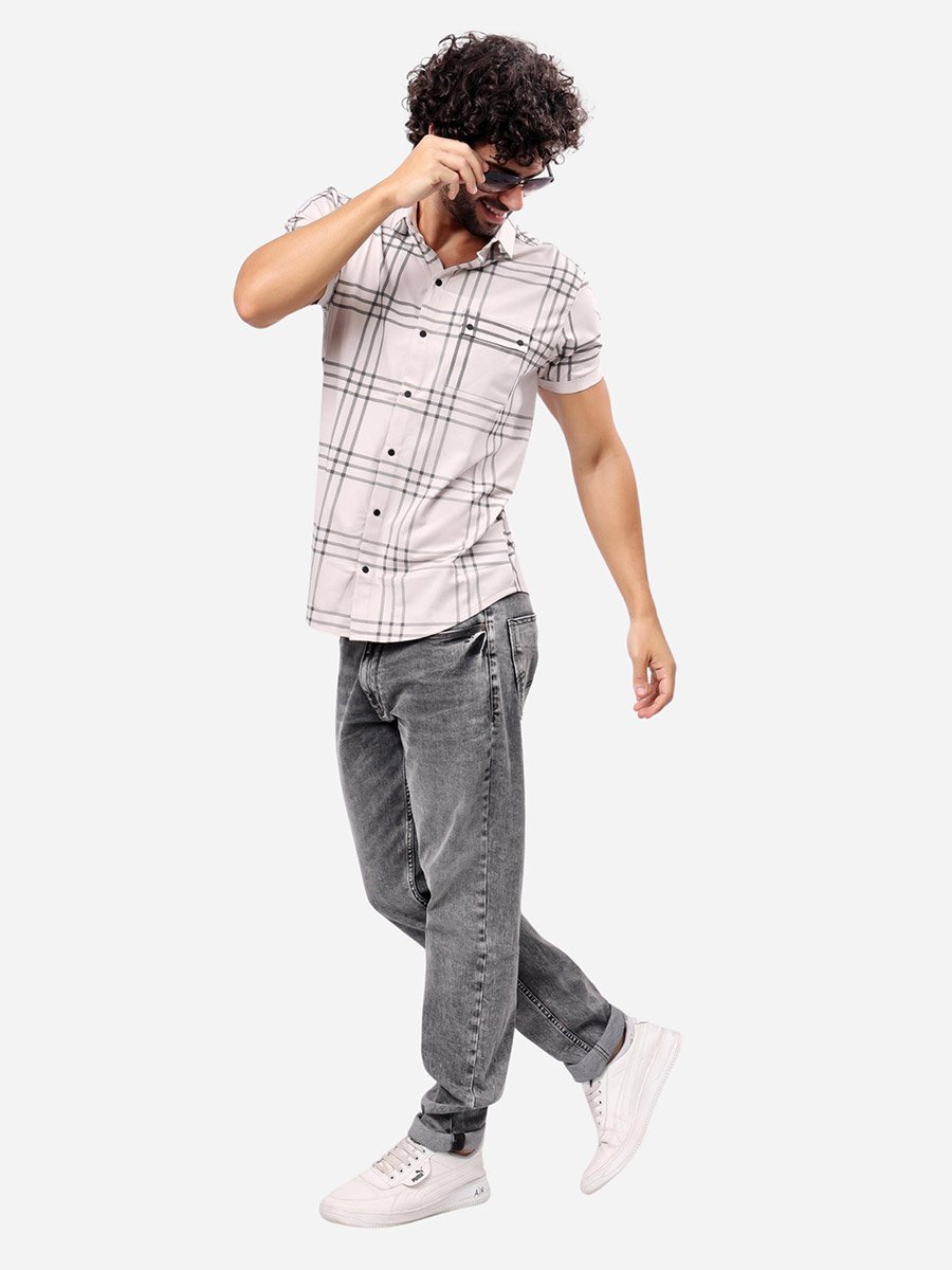 Checked Short Sleeve Regular Fit Shirt