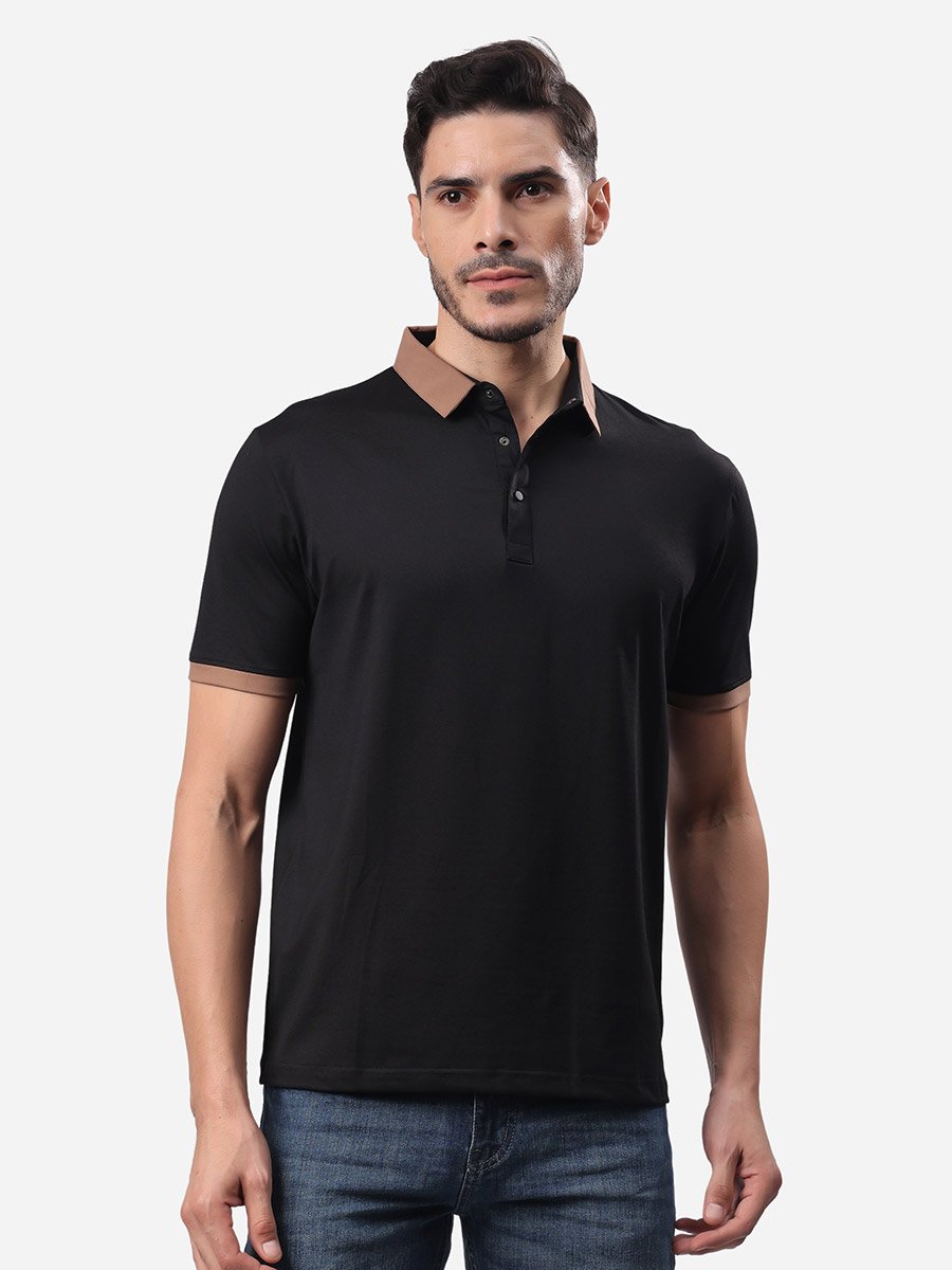 Contrast Trim Short Sleeve Regular Fit Polo T-Shirt
