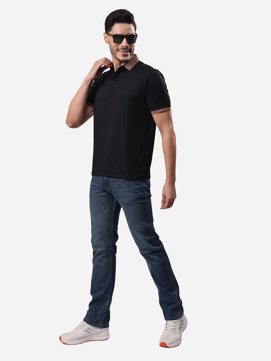 Contrast Trim Short Sleeve Regular Fit Polo T-Shirt