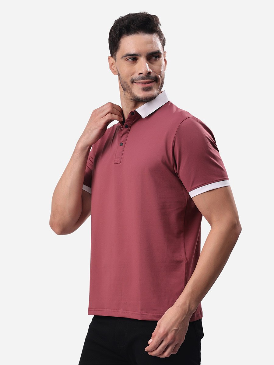 Contrast Trim Short Sleeve Regular Fit Polo T-Shirt