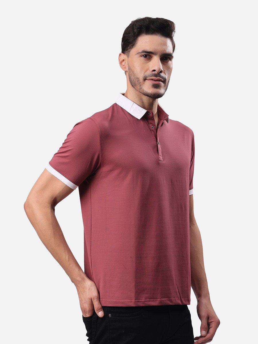 Contrast Trim Short Sleeve Regular Fit Polo T-Shirt