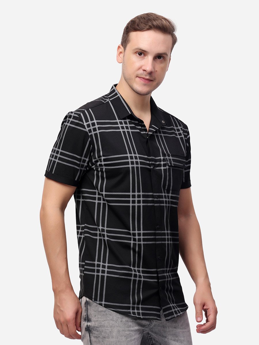Checked Short Sleeve Regular Fit Shirt