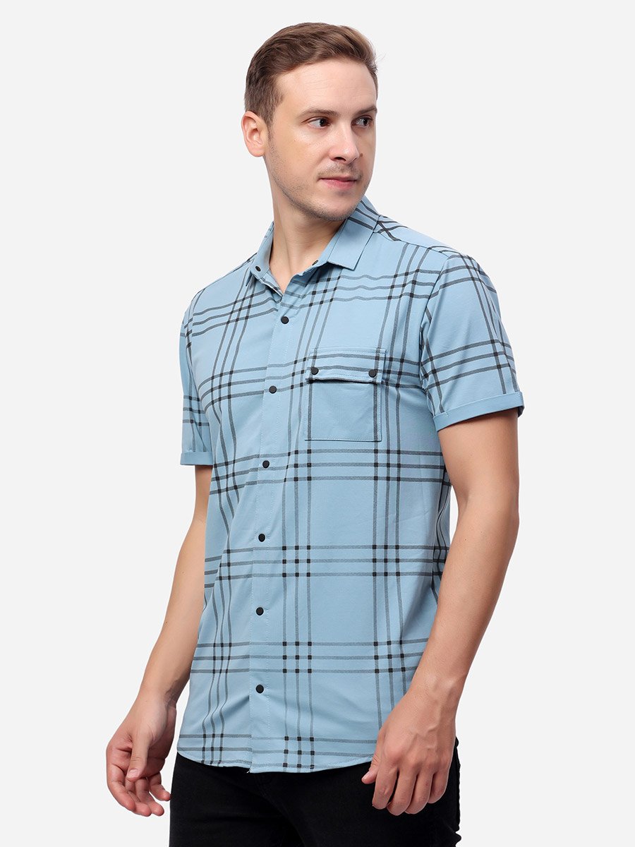 Checked Short Sleeve Regular Fit Shirt