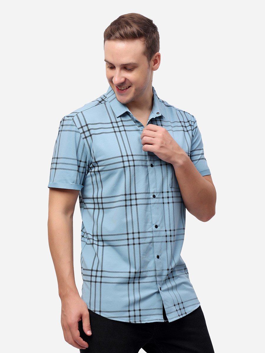 Checked Short Sleeve Regular Fit Shirt