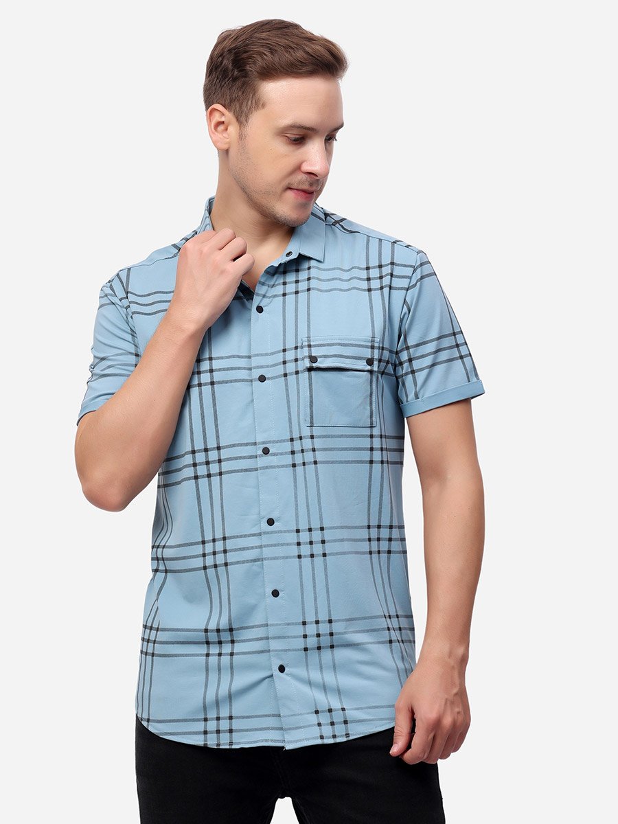 Checked Short Sleeve Regular Fit Shirt