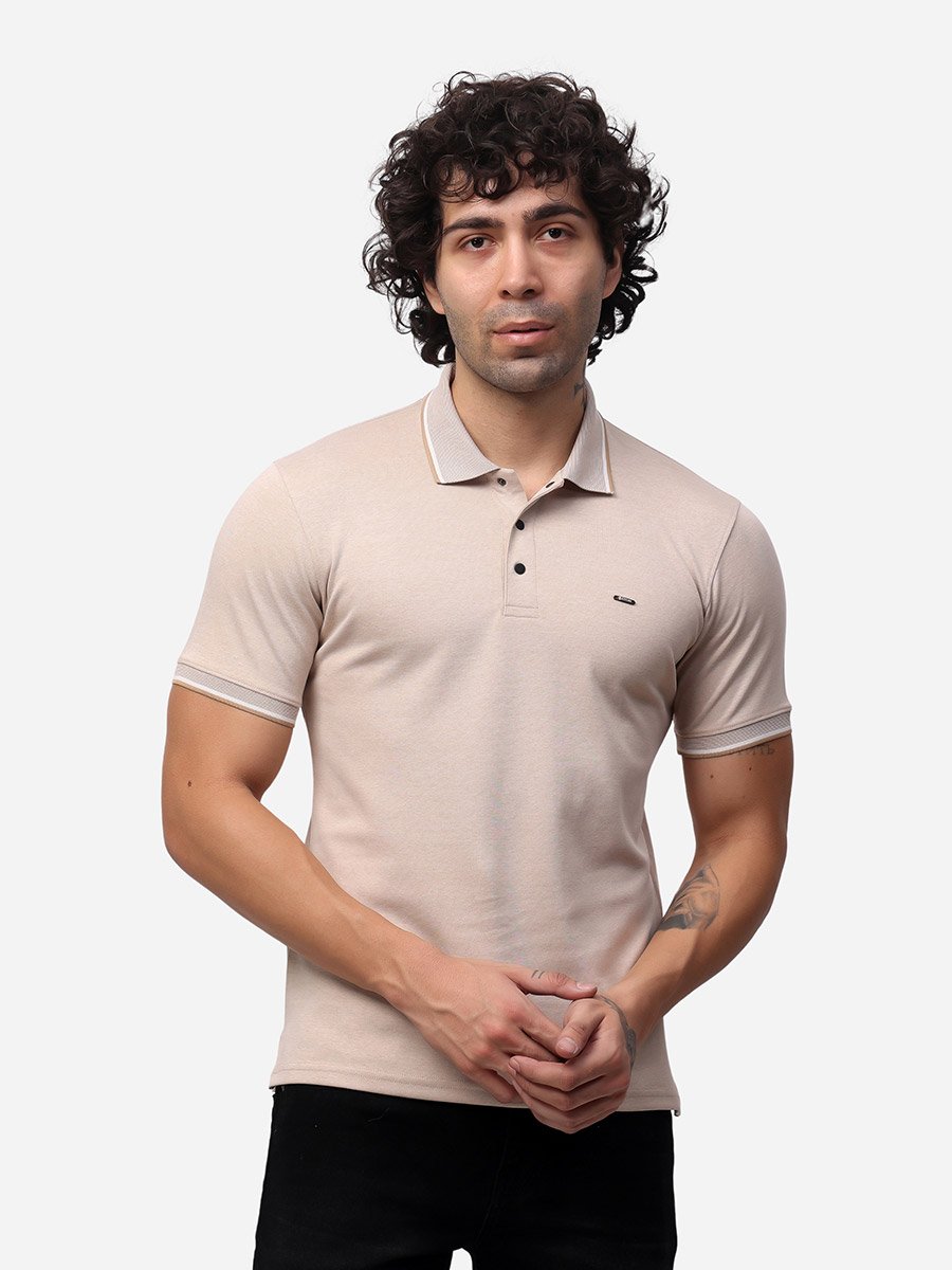 Tipped Short Sleeve Regular Fit Polo T-Shirt