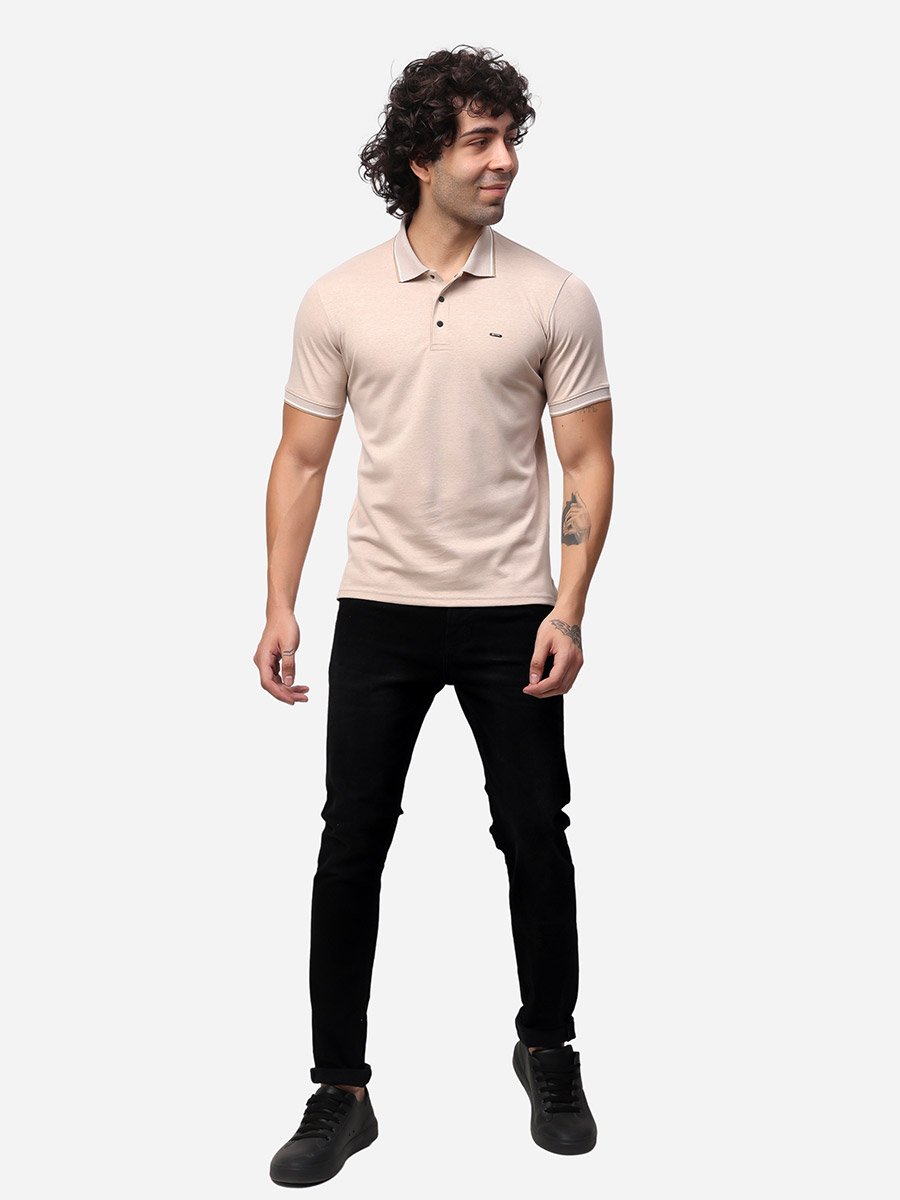 Tipped Short Sleeve Regular Fit Polo T-Shirt