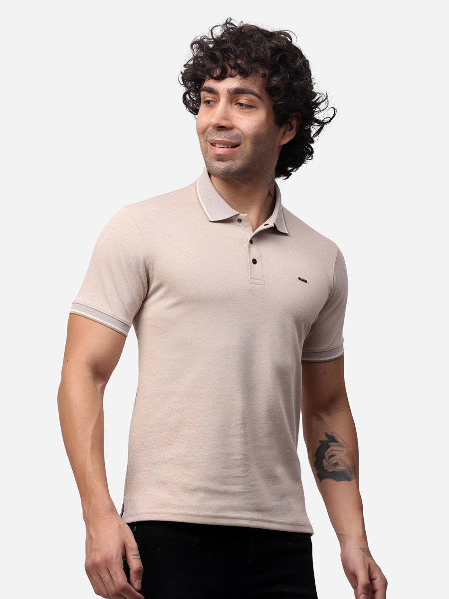 Tipped Short Sleeve Regular Fit Polo T-Shirt