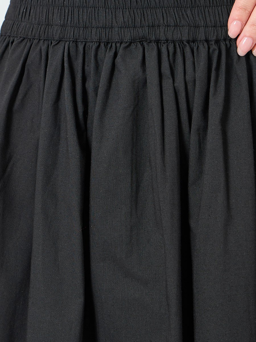 Women Black A-Line Maxi Skirt