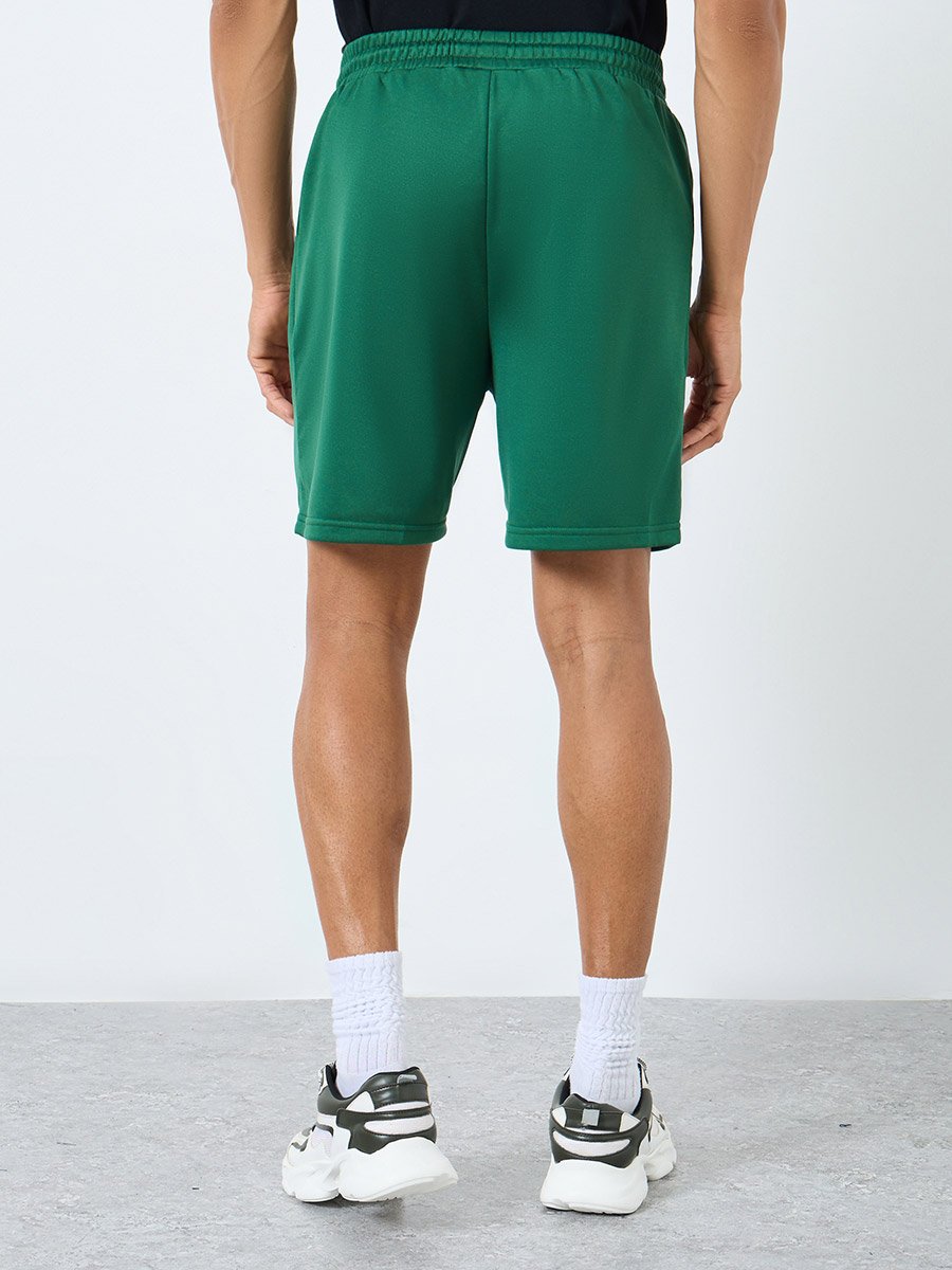 Solid Regular Fit Shorts with Drawstring