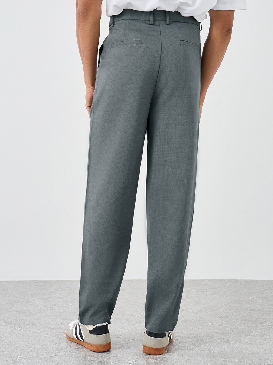 Men Straight Fit Formal Trousers