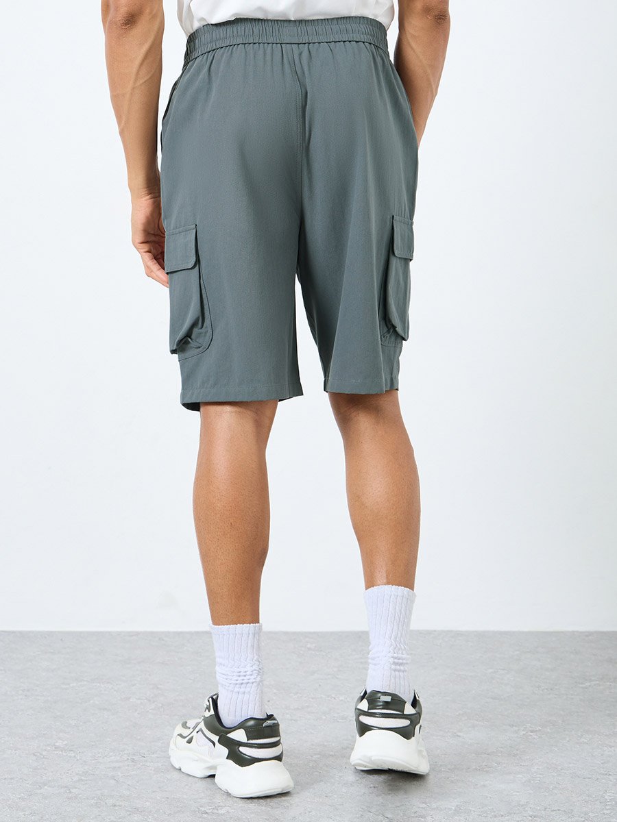 Men Relaxed Fit Cargo Shorts
