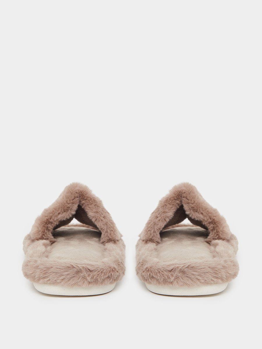 Embroidered Heart Slip On Slipper